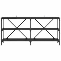 Tavolo consolle con lo scaffale Rovere Nero 160 x 30 x 75 cm 881904