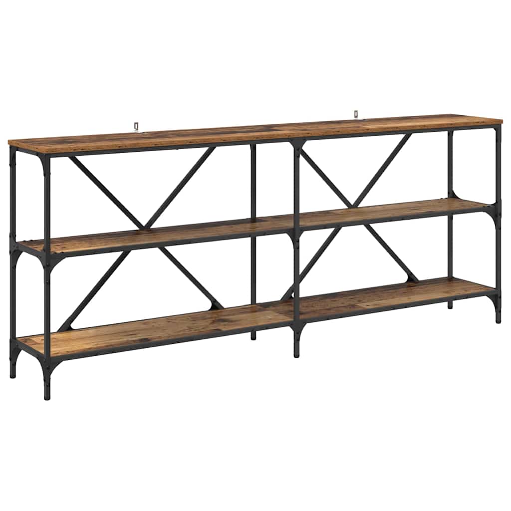 Tavolo consolle con lo scaffale Legno vecchio 180 x 30 x 75 cm 881905