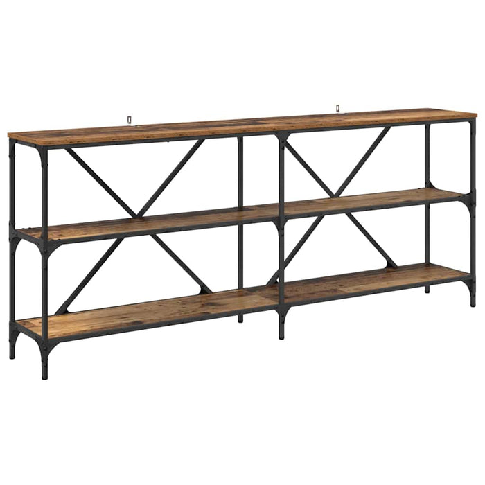 Tavolo consolle con lo scaffale Legno vecchio 180 x 30 x 75 cm 881905