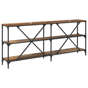 Tavolo consolle con lo scaffale Legno vecchio 180 x 30 x 75 cm 881905