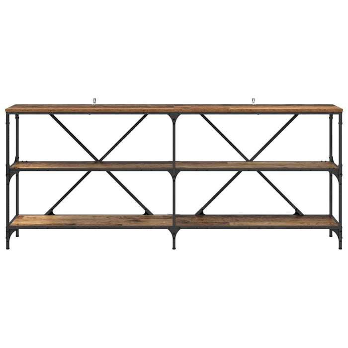 Tavolo consolle con lo scaffale Legno vecchio 180 x 30 x 75 cm 881905