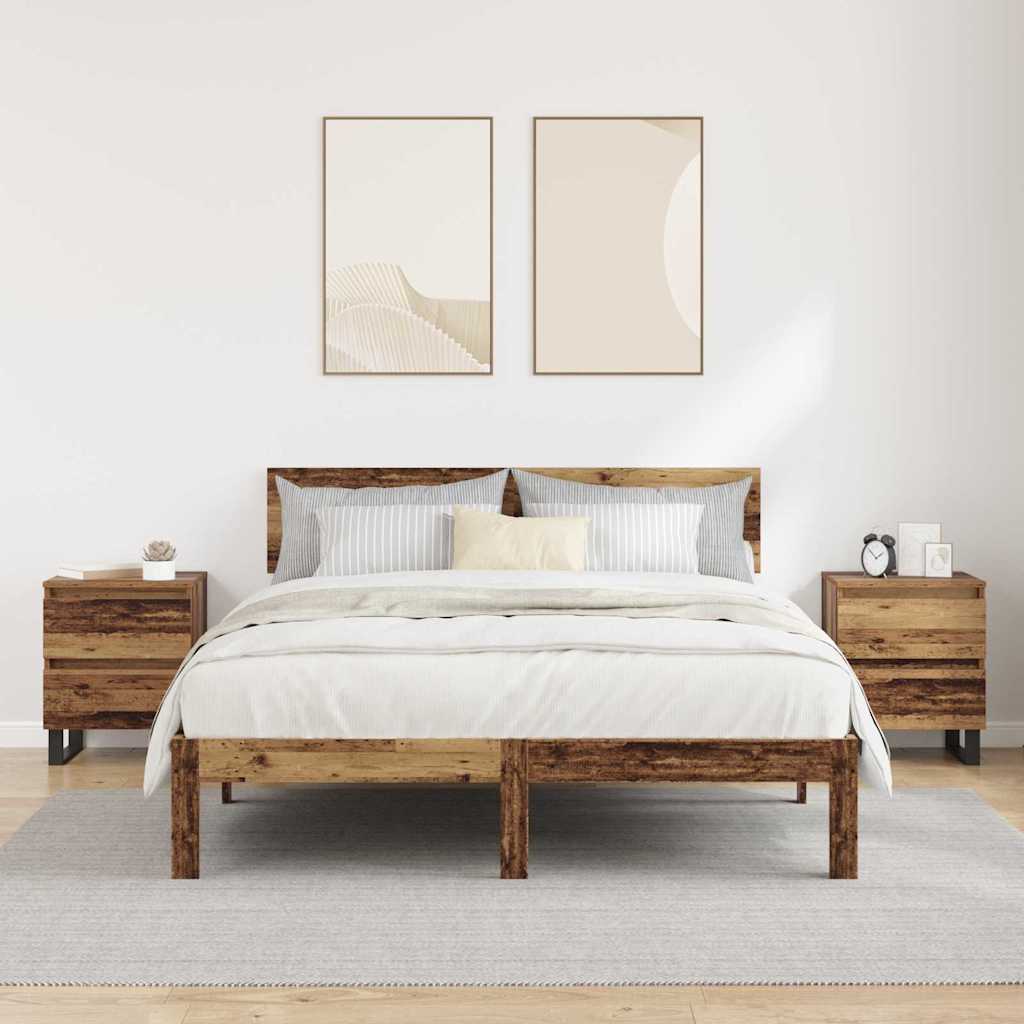 Armadio da Notte 2 pcs Legno vecchio 40 x 35 x 50 cm 881915