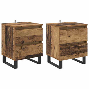 Armadio da Notte 2 pcs Legno vecchio 40 x 35 x 50 cm 881915