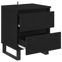 Armadio da Notte con cassetto 2 pcs Rovere nero 40 x 35 x 50 cm 881919