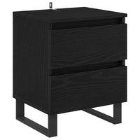 Armadio da Notte con cassetto 2 pcs Rovere nero 40 x 35 x 50 cm 881919
