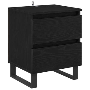 Armadio da Notte con cassetto 2 pcs Rovere nero 40 x 35 x 50 cm 881919