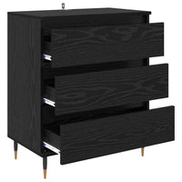 Credenza con cassetto Rovere Nero 60 x 35 x 70 cm Legno multistrato 881946