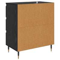 Credenza con cassetto Rovere Nero 60 x 35 x 70 cm Legno multistrato 881946