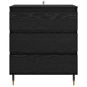 Credenza con cassetto Rovere Nero 60 x 35 x 70 cm Legno multistrato 881946