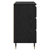 Credenza con cassetto Rovere Nero 60 x 35 x 70 cm Legno multistrato 881946