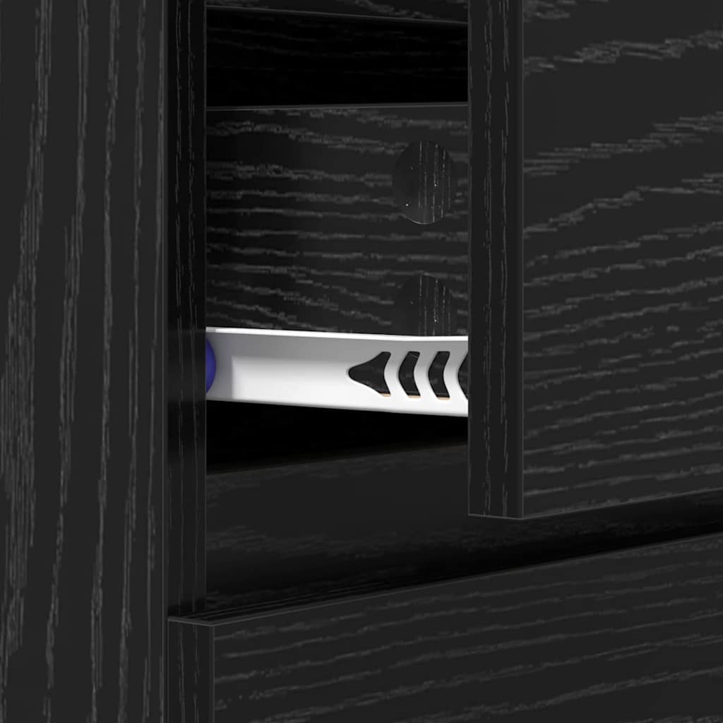 Credenza Rovere Nero 60 x 35 x 70 cm Legno multistrato 881955