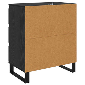 Credenza Rovere Nero 60 x 35 x 70 cm Legno multistrato 881955