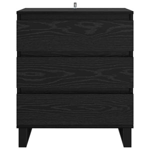 Credenza Rovere Nero 60 x 35 x 70 cm Legno multistrato 881955
