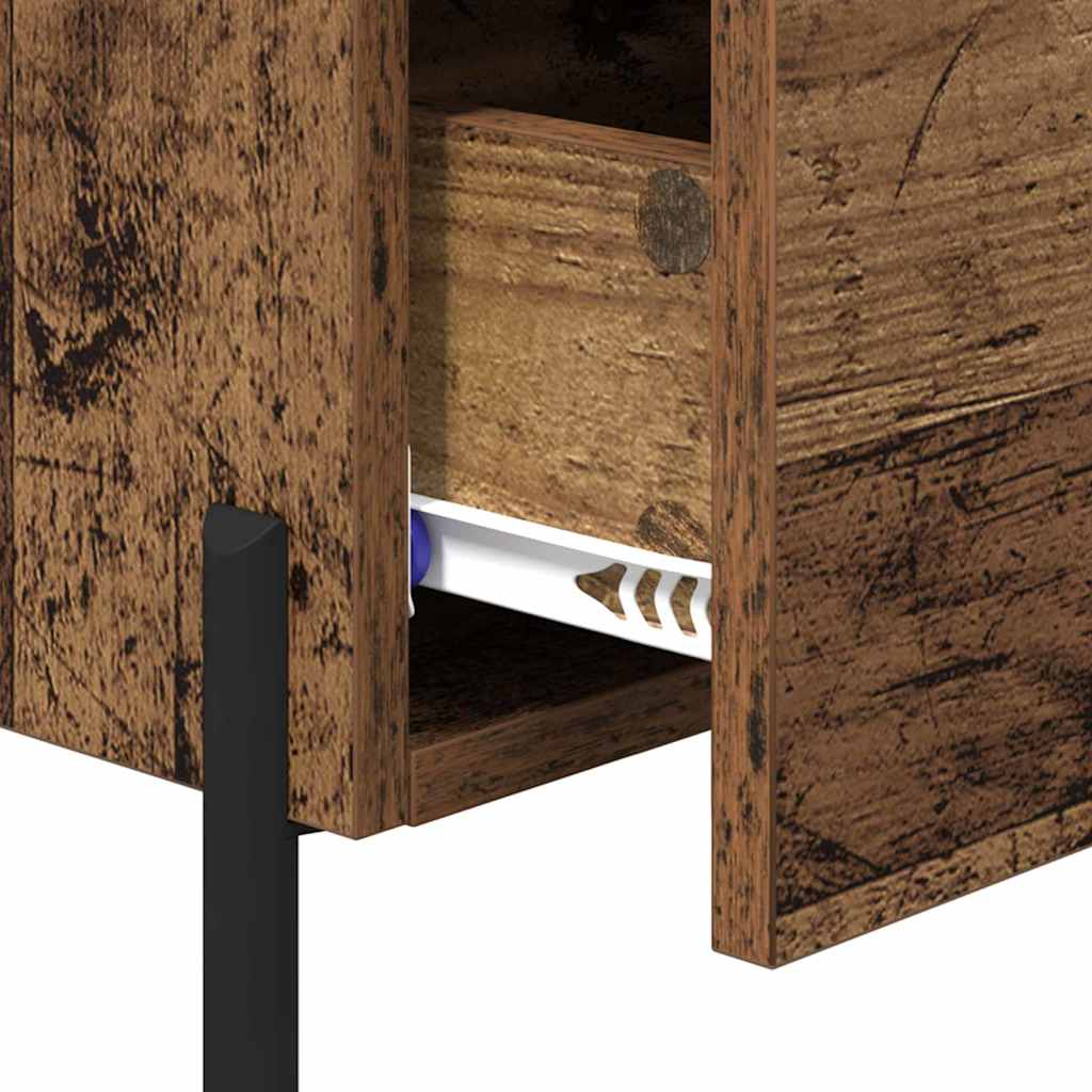 Armadio da Notte con cassetto Legno vecchio 40 x 35 x 47,5 cm 882025