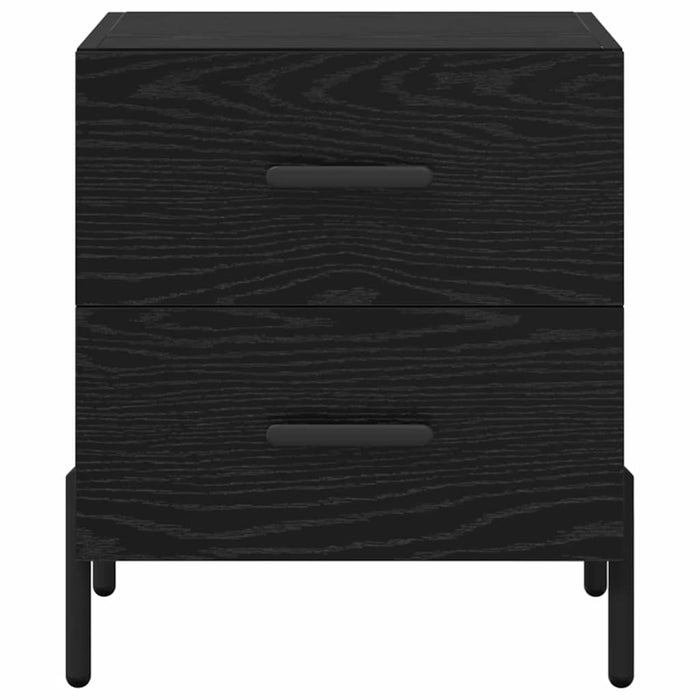 Armadio da Notte con cassetto Rovere nero 40 x 35 x 47,5 cm 882028