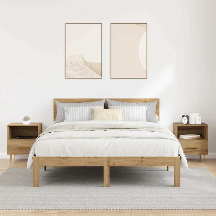 Comodino 2 pcs Marrone 40 x 35 x 47,5 cm Legno multistrato 882078