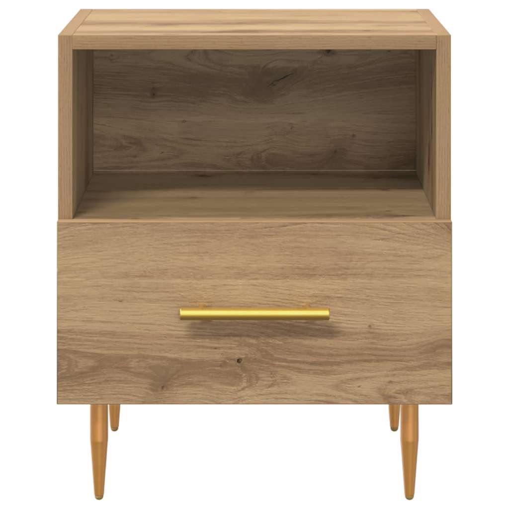Comodino 2 pz-Set di 2 Tavolino da notte Marrone 40 x 35 x 47,5 cm Legno multistrato