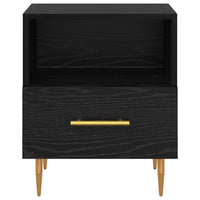 Comodino con cassetto Nero 40 x 35 x 47,5 cm Legno multistrato 882079