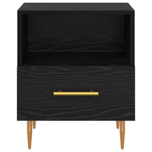 Comodino con cassetto Nero 40 x 35 x 47,5 cm Legno multistrato 882079