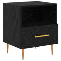 Comodino 2 pz-Set di 2 Tavolino da notte Nero 40 x 35 x 47,5 cm Legno multistrato