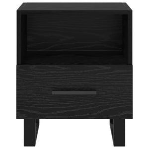 Armadio da Notte con cassetto Rovere nero 40 x 35 x 47,5 cm 882090