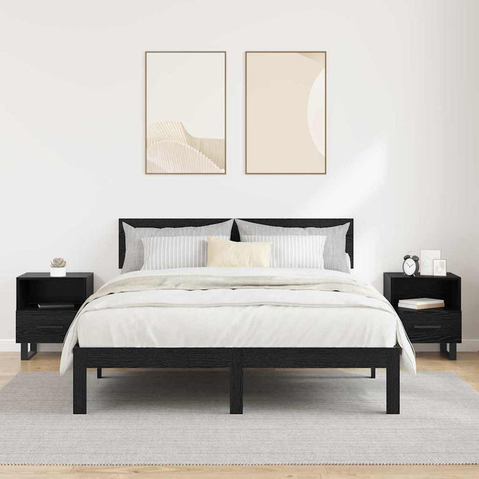 Armadio da Notte 2 pcs Rovere nero 40 x 35 x 47,5 cm 882091