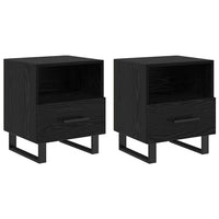 Armadio da Notte 2 pcs Rovere nero 40 x 35 x 47,5 cm 882091