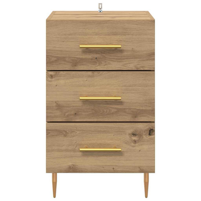 Armadio da Notte Rovere artigianale 40 x 40 x 66 cm Legno multistrato 882108