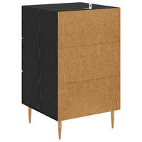 Armadio da Notte Rovere Nero 40 x 40 x 66 cm Legno multistrato 882109