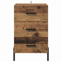 Armadio da Notte con cassetto Legno vecchio 40 x 40 x 66 cm 882125