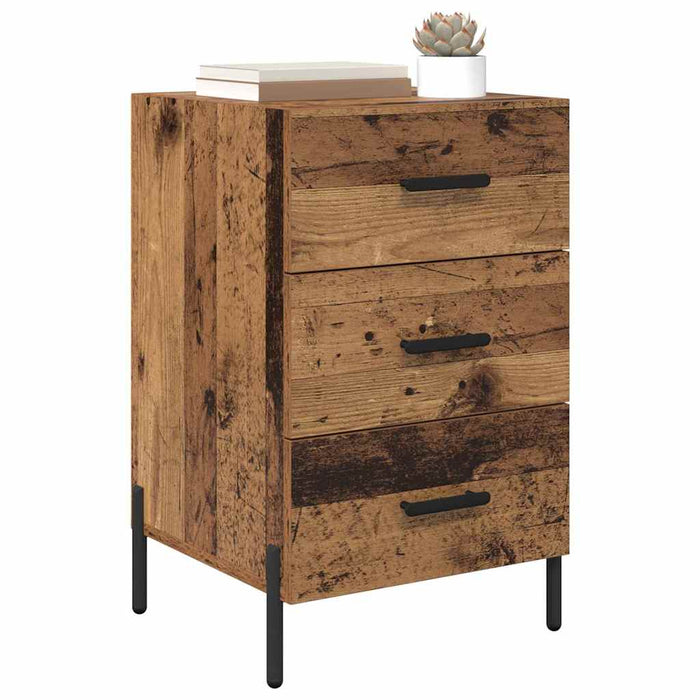 Armadio da Notte con cassetto Legno vecchio 40 x 40 x 66 cm 882125