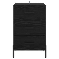 Armadio da Notte Rovere nero 40 x 40 x 66 cm Legno multistrato 882127