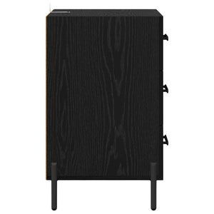 Armadio da Notte Rovere nero 40 x 40 x 66 cm Legno multistrato 882127