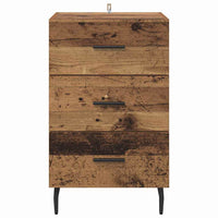 Armadio da Notte con cassetto Legno vecchio 40 x 40 x 66 cm 882134