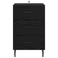 Armadio da Notte Rovere Nero 40 x 40 x 66 cm Legno multistrato 882136