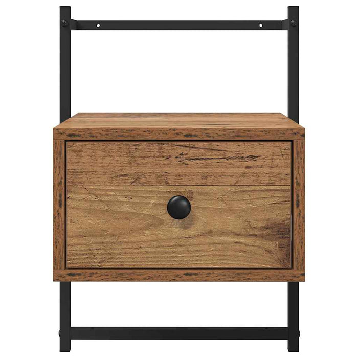 Armadio da Notte con cassetto Legno vecchio 35 x 30 x 51 cm 882163