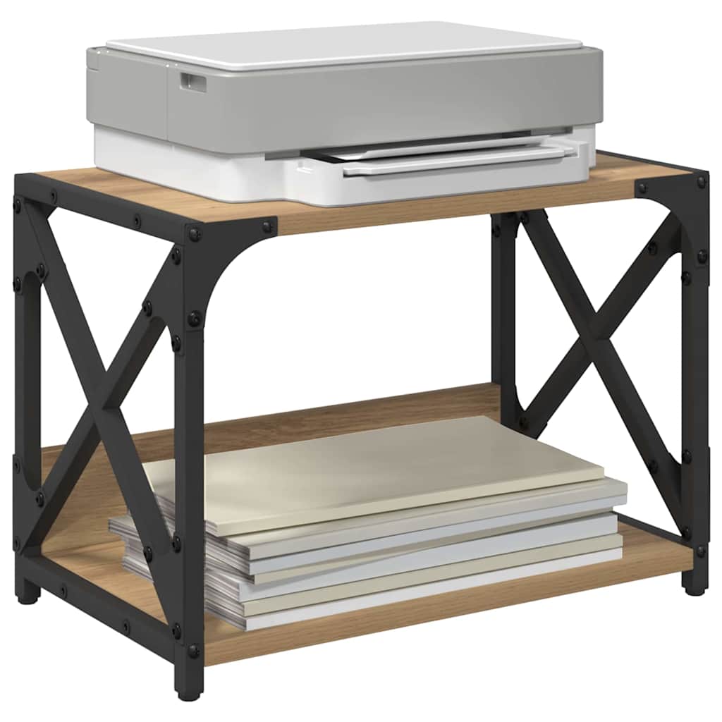 Supporto per Stampante Rovere artigianale 44 x 26 x 31.5 cm 882173