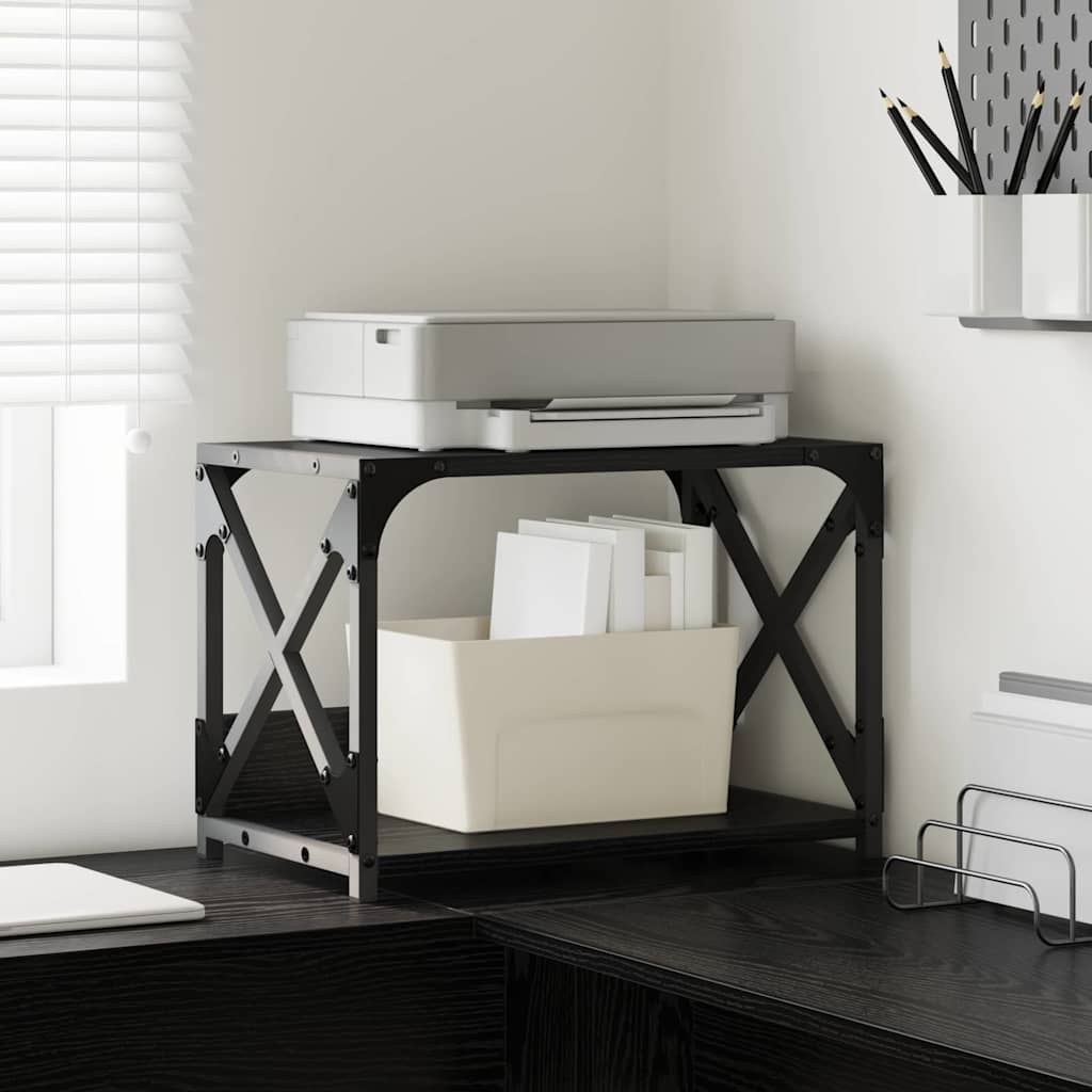 Supporto per Stampante Rovere Nero 44 x 26 x 31.5 cm 882174