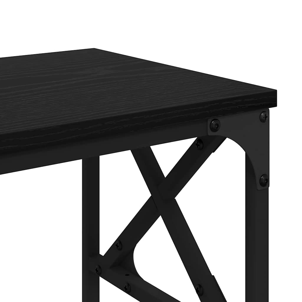 Supporto per Stampante Regolabile Rovere Nero 40 x 30 x 31 cm 882177