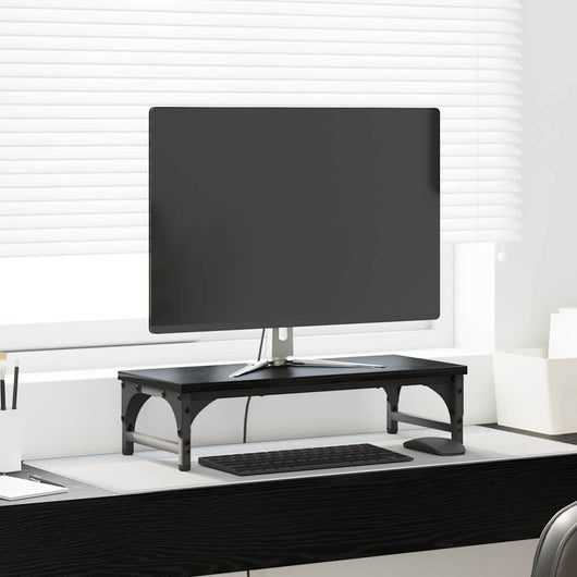 Supporto per Monitor Rovere Nero 55 x 23 x 14 cm 882183