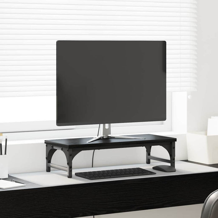 Supporto per Monitor Rovere Nero 55 x 23 x 14 cm 882183