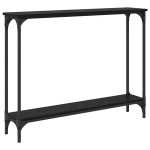 Tavolo consolle con lo scaffale Rovere Nero 102 x 23 x 15.5 cm 882192