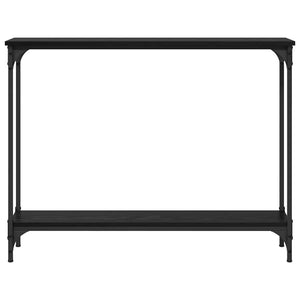 Tavolo consolle con lo scaffale Rovere Nero 102 x 23 x 15.5 cm 882192