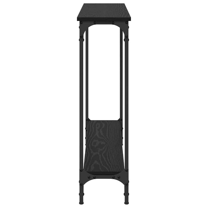 Tavolo consolle con lo scaffale Rovere Nero 102 x 23 x 15.5 cm 882192