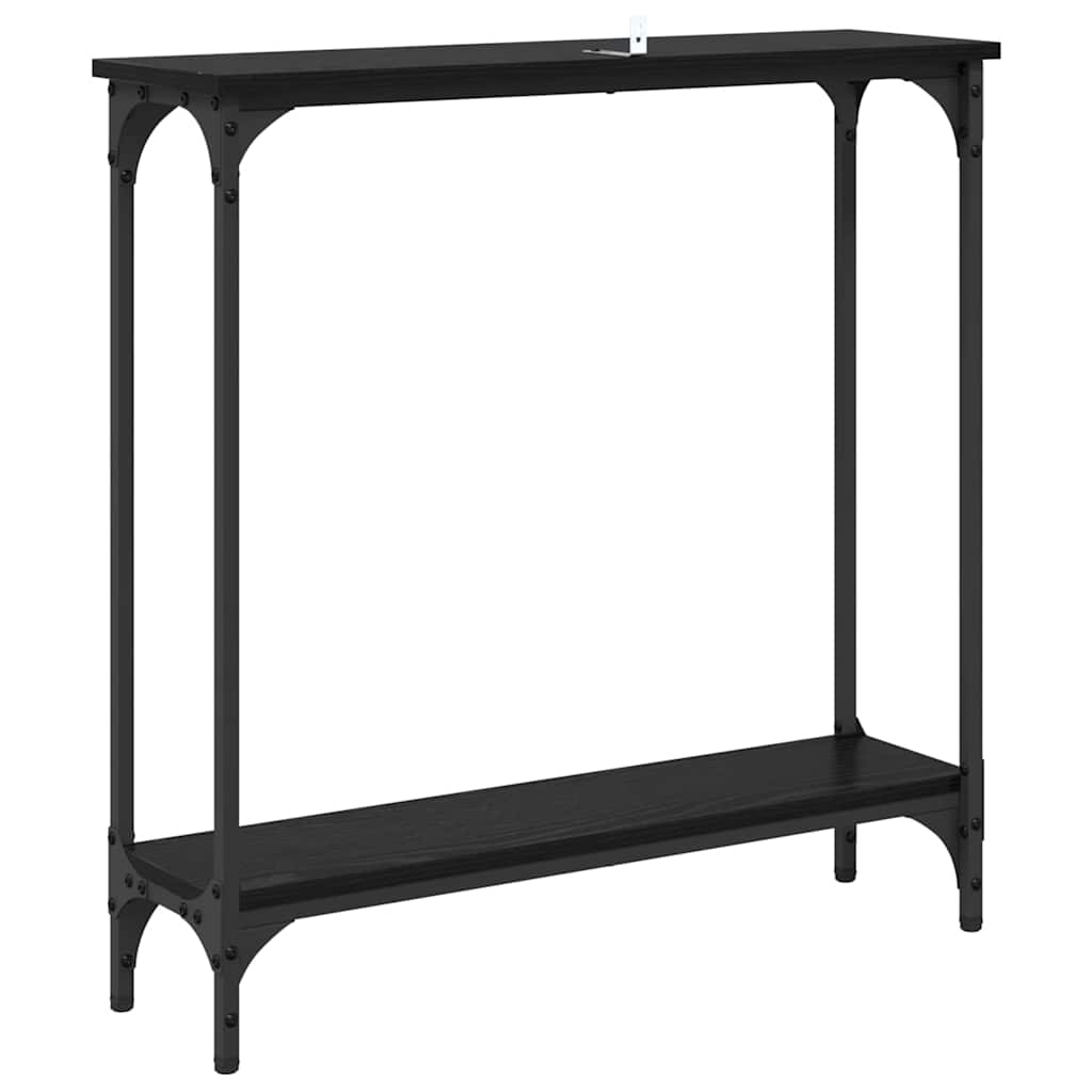 Tavolo consolle Rovere Nero 75 x 22,5 x 75 cm Legno multistrato 882195