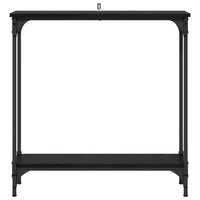 Tavolo consolle Rovere Nero 75 x 22,5 x 75 cm Legno multistrato 882195