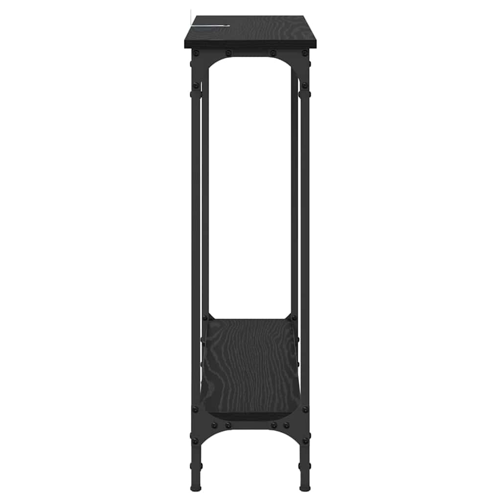 Tavolo consolle Rovere Nero 75 x 22,5 x 75 cm Legno multistrato 882195