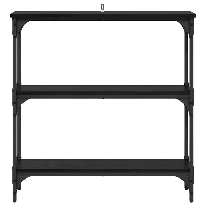 Tavolo consolle con lo scaffale Rovere nero 75 x 22.5 x 75 cm 882198