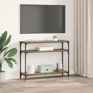 Tavolo consolle con lo scaffale Legno vecchio 100 x 29 x 75 cm 882199