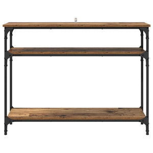 Tavolo consolle con lo scaffale Legno vecchio 100 x 29 x 75 cm 882199